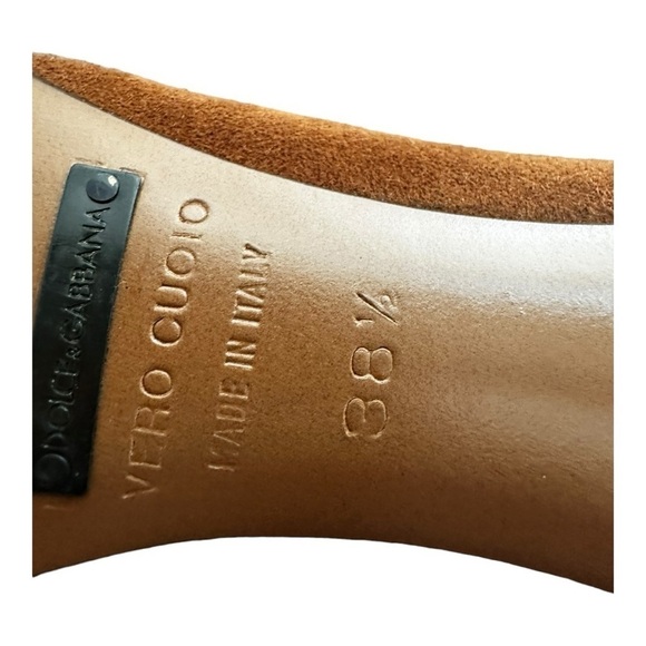 Dolce & Gabbana Vintage Suede Patchwork Fall Brown Pumps Heels - Picture 7 of 10